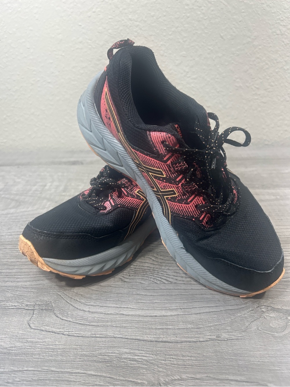 ASICS Gel Venture 9 Trail Running Shoes Black Pink Women’s Sneakers Size 8.5 - Picture 3 of 10